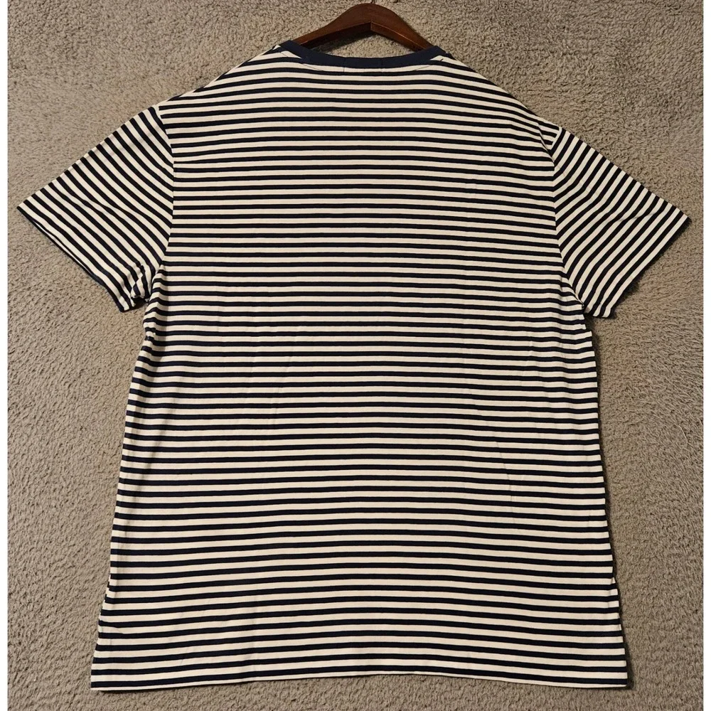 Polo Ralph Lauren Mens Classic Fit Striped T-Shirt Royal Blue White Large NWT